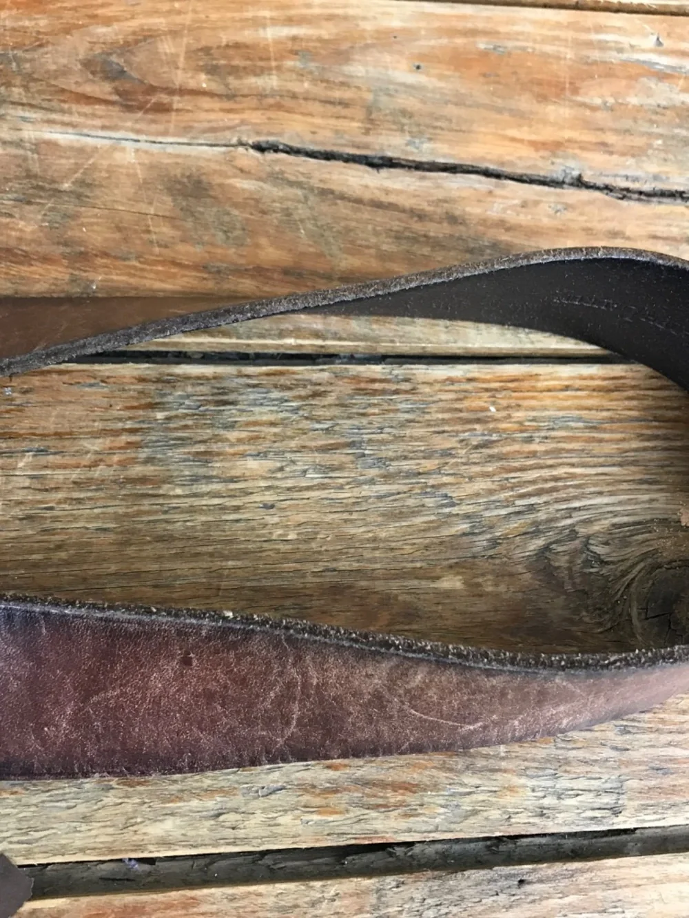POLO Ralph Lauren Mens Brown Leather Belt Silver Tone Pony Buckle Size 36